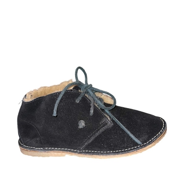 ▶️ Beek ◀️ Penguin Shearling-Lined Booties Black Anthropologie - Picture 7 of 15